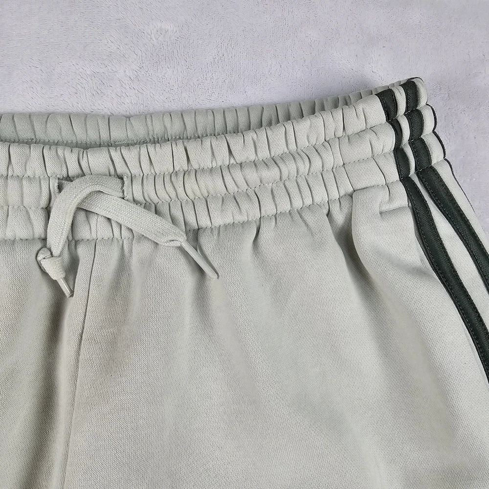 Adidas French Terry Tapered 3-Stripes Pants Mens S HL2271 Light Green Joggers